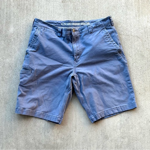 Duluth Trading Co Flex Ballroom Khaki Shorts Chino 34 Relaxed - Picture 1 of 7